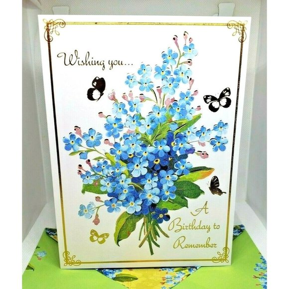 Thoughts & Inspiration Wishing You A Birthday To Remember Floral Greeting Card - Picture 1 of 12